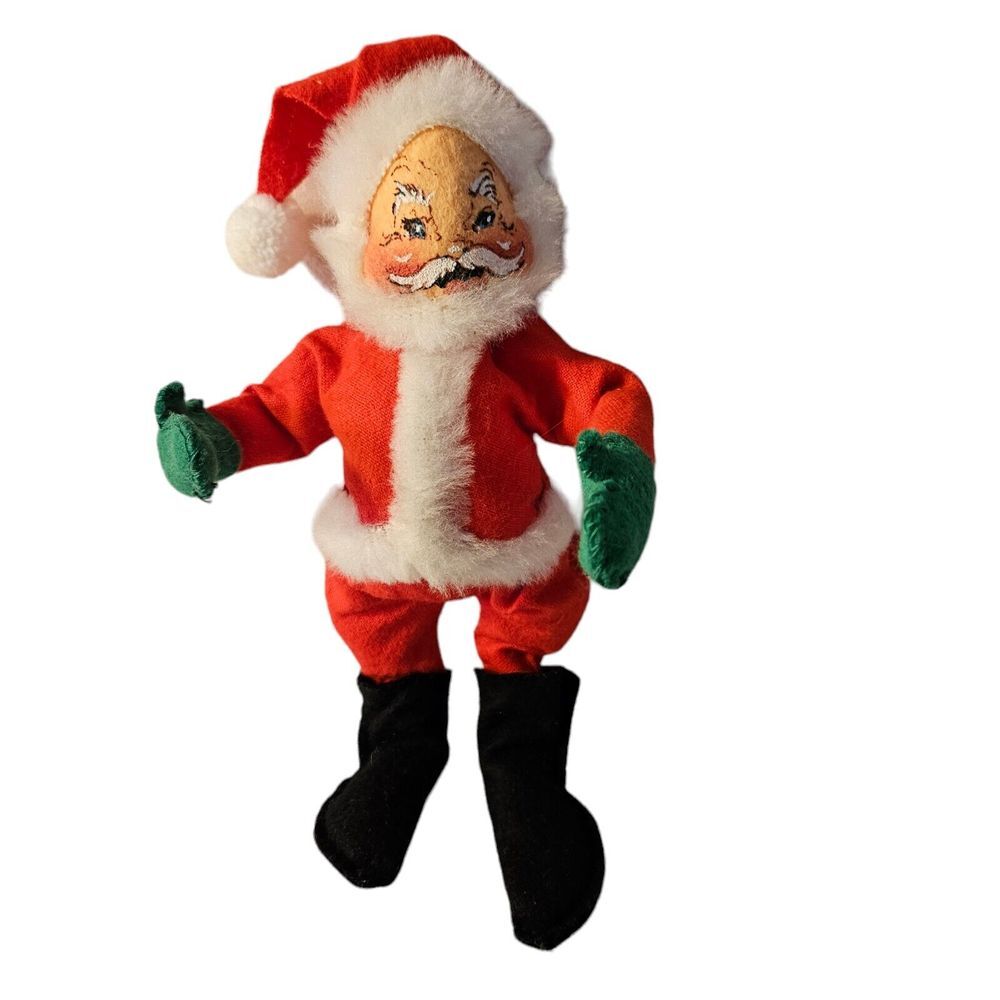 Annalee Christmas Doll 1980 SANTA CLAUS Flexible 6" Made In USA